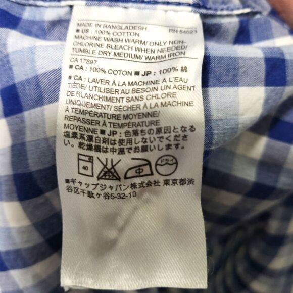 SET OF TWO Banana Republic Plaid Cotton Shirts, TWO Styles Blue, Multi Size L - Picture 5 of 11